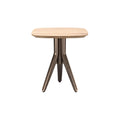 “Moderne Houten Bijzettafel met Metalen Onderstel”