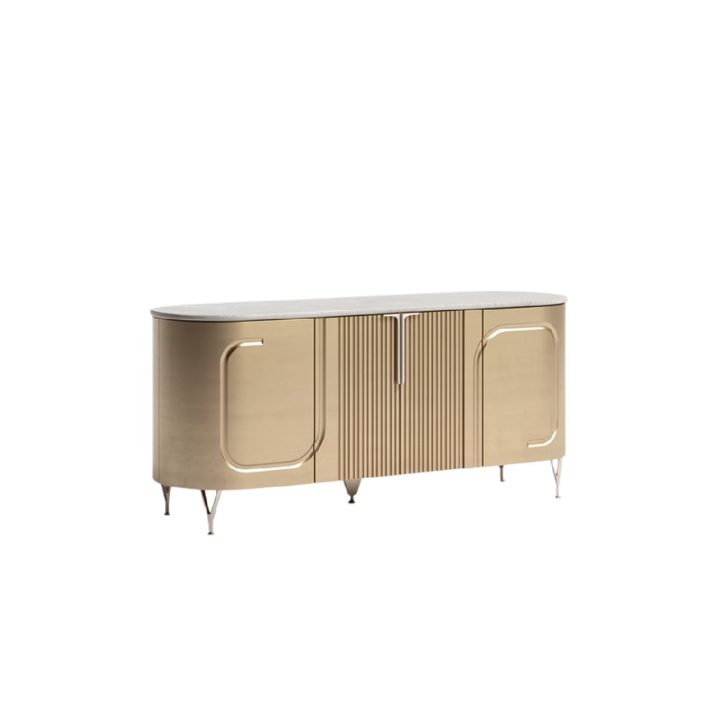 Moderne Dressoir met Golvend Ontwerp en Minimalistische Voeten